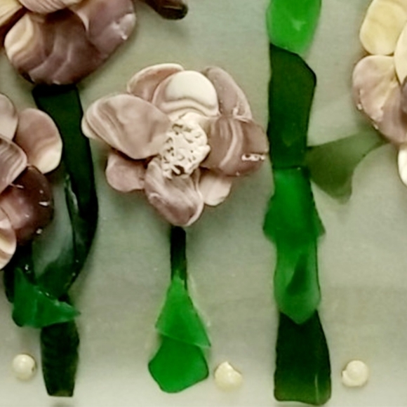 Mixed Media Shell and Glass Wall Art - Picture 2 of 4